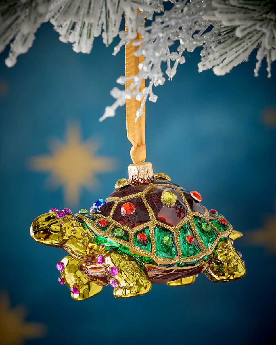 Jewelry Tortoise Christmas Ornament